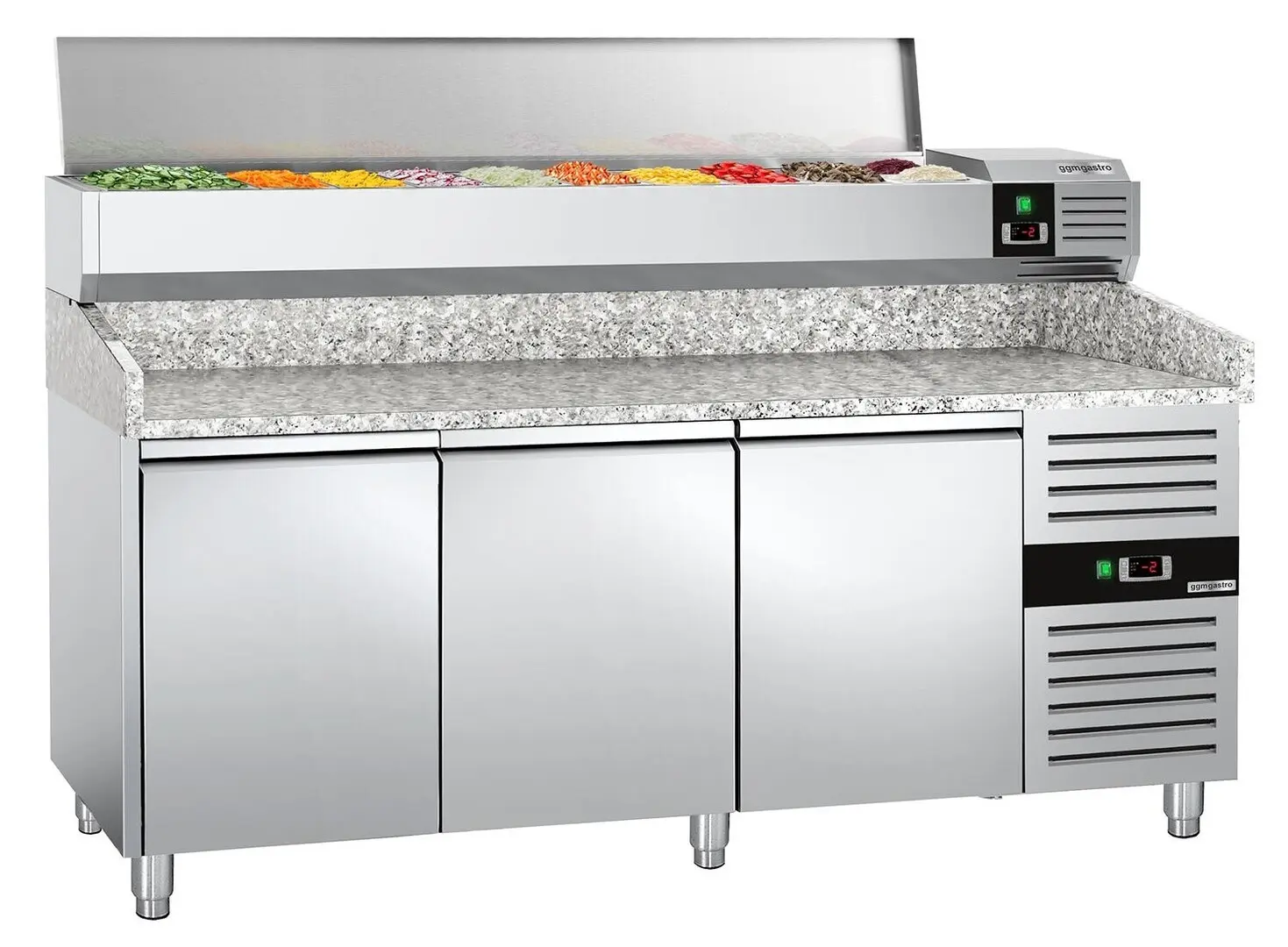 Холодильный стол для пиццы GGM Gastro POS208ND#AGG204END (Inox)