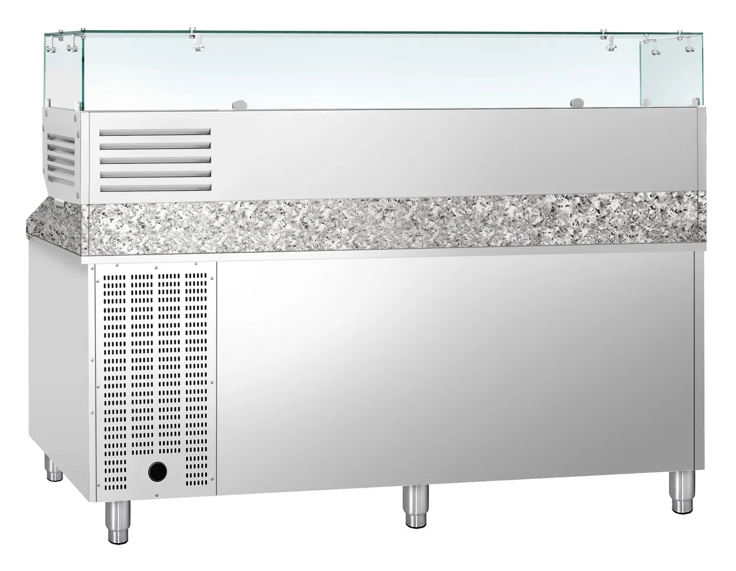 Холодильный стол для пиццы GGM Gastro POS208ND#AGG204ND (Inox) - 3