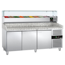 Холодильный стол для пиццы GGM Gastro POS208ND#AGG204ND (Inox)