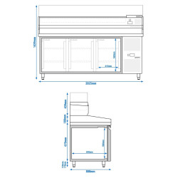 Холодильный стол для пиццы GGM Gastro POS208ND#AGG204ND (Inox) Thumb