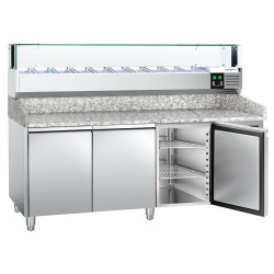 Холодильный стол для пиццы GGM Gastro POS208ND#AGS203LND (Inox) Thumb