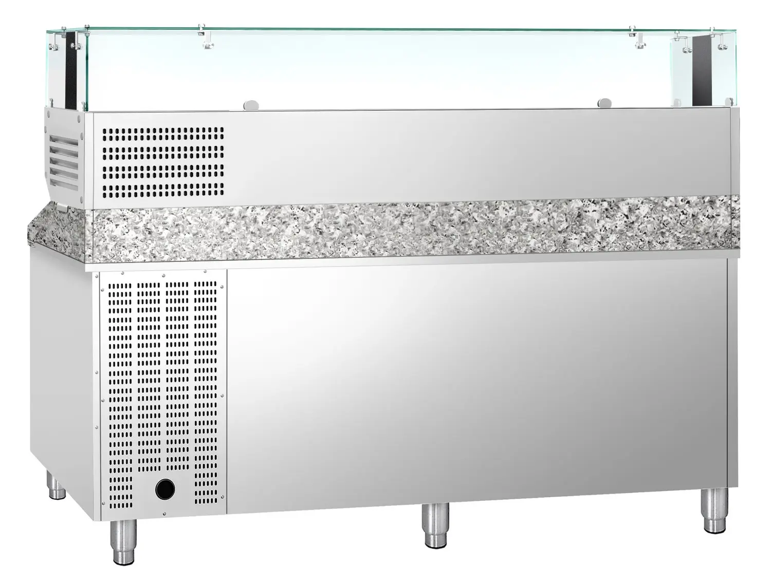 Холодильный стол для пиццы GGM Gastro POS208ND#AGS203LND (Inox) - 3