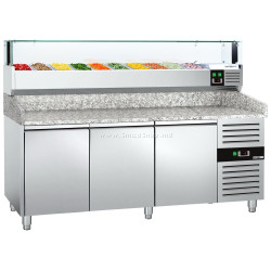 Холодильный стол для пиццы GGM Gastro POS208ND#AGS203LND (Inox)