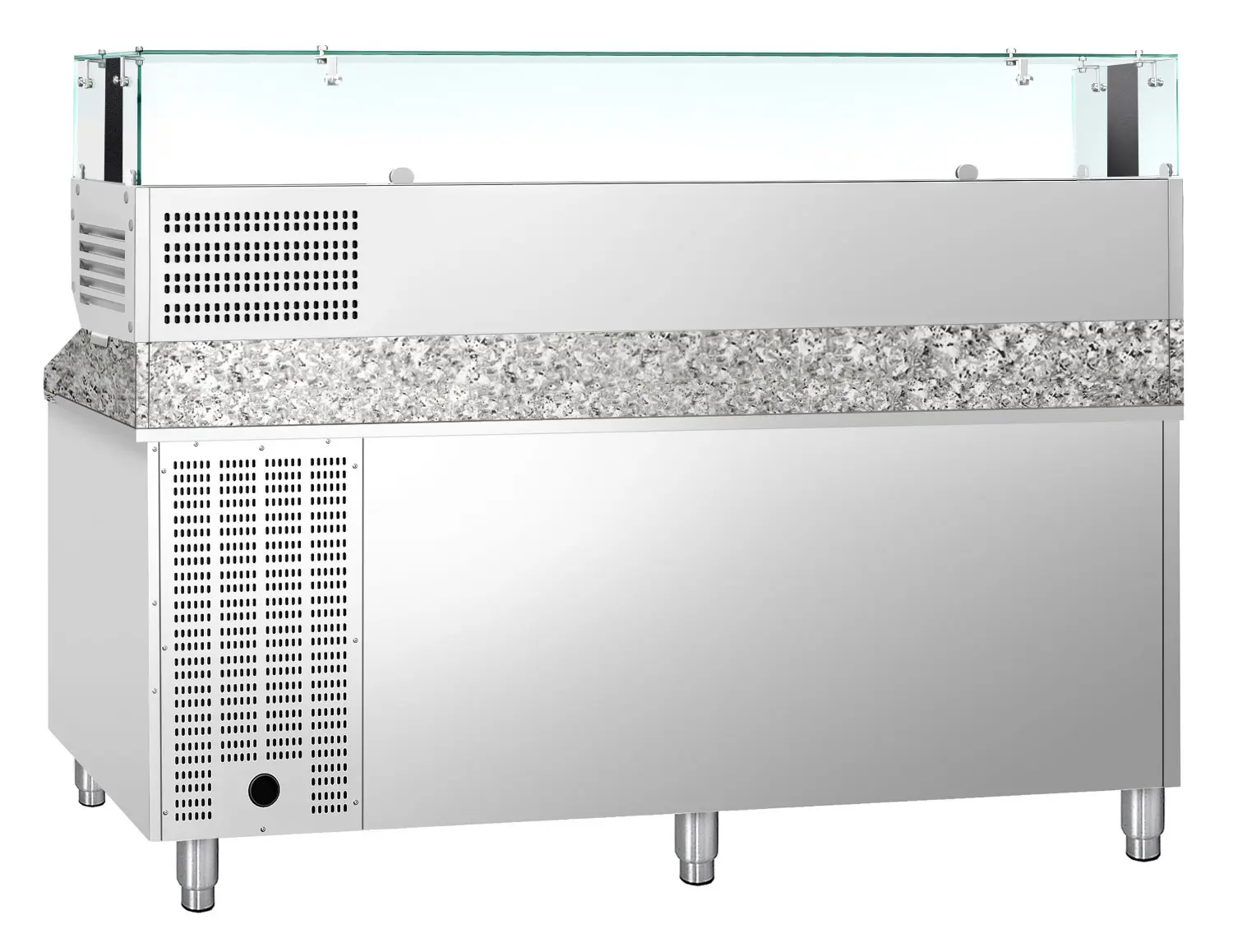 Холодильный стол для пиццы GGM Gastro POS208ND#AGS204LND (Inox) - 4