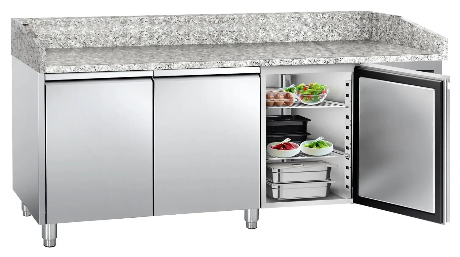 Masa frigorifica pentru pizza GGM Gastro POS208ND (Inox) - 2