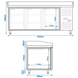 Masa frigorifica pentru pizza GGM Gastro POS208ND (Inox) Thumb