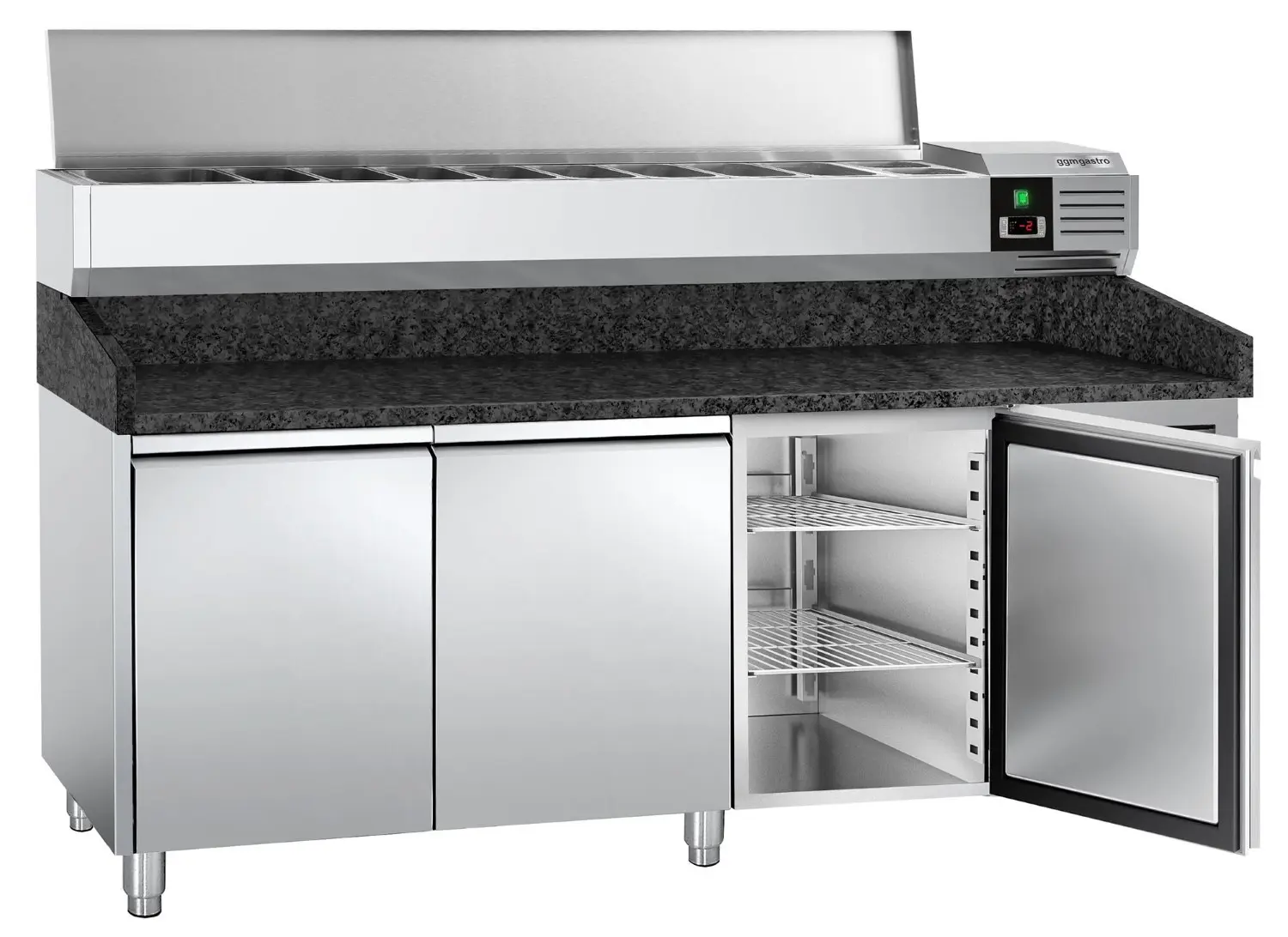 Masa frigorifica pentru pizza GGM Gastro POS208SG#AGG203END (Inox) - 2
