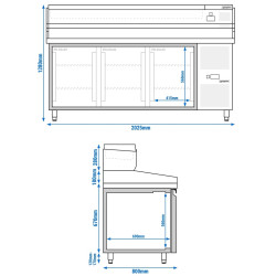 Masa frigorifica pentru pizza GGM Gastro POS208SG#AGG203END (Inox) Thumb