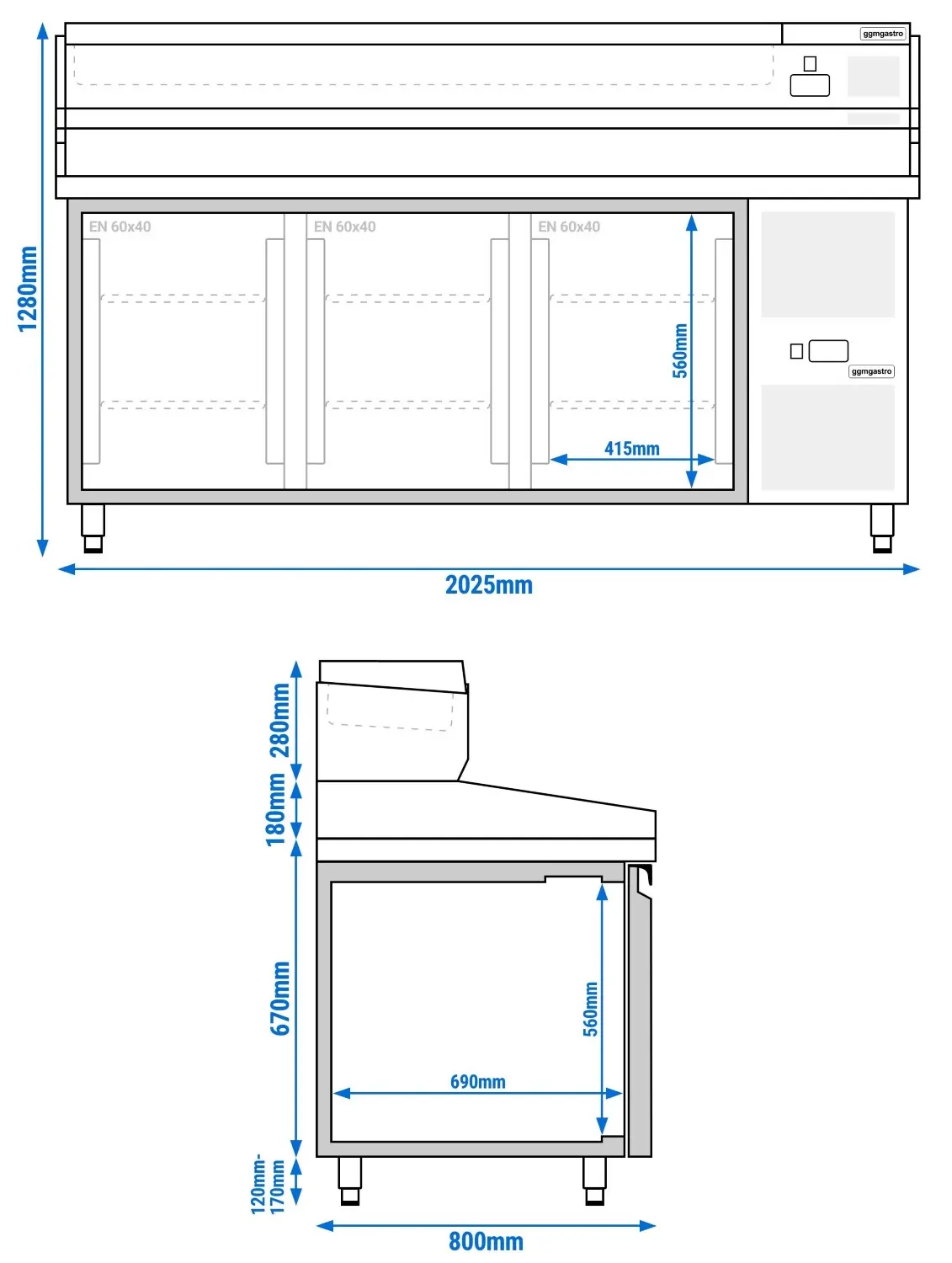 Masa frigorifica pentru pizza GGM Gastro POS208SG#AGG203END (Inox) - 9