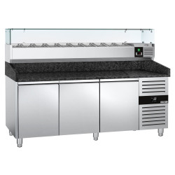 Холодильный стол для пиццы GGM Gastro POS208SG#AGG203ND (Inox) Thumb