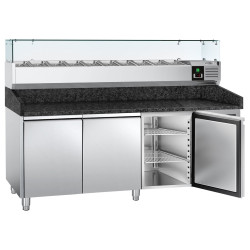 Холодильный стол для пиццы GGM Gastro POS208SG#AGG203ND (Inox) Thumb