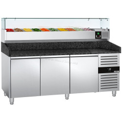 Холодильный стол для пиццы GGM Gastro POS208SG#AGG203ND (Inox)