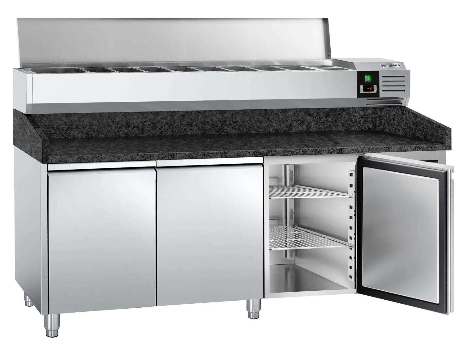 Masa frigorifica pentru pizza GGM Gastro POS208SG#AGG204END (Inox) - 2