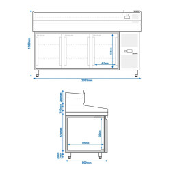 Masa frigorifica pentru pizza GGM Gastro POS208SG#AGG204END (Inox) Thumb