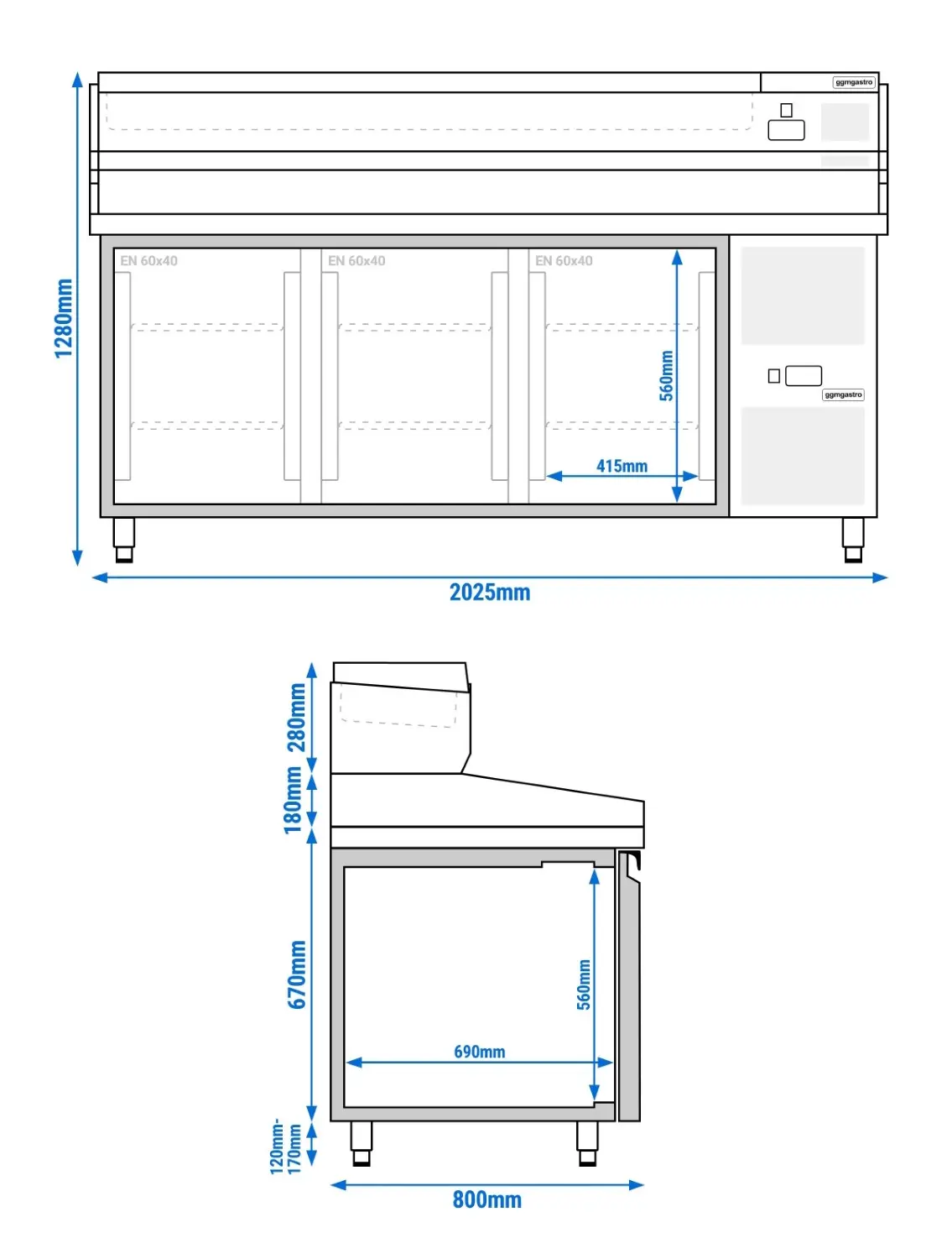 Masa frigorifica pentru pizza GGM Gastro POS208SG#AGG204END (Inox) - 9