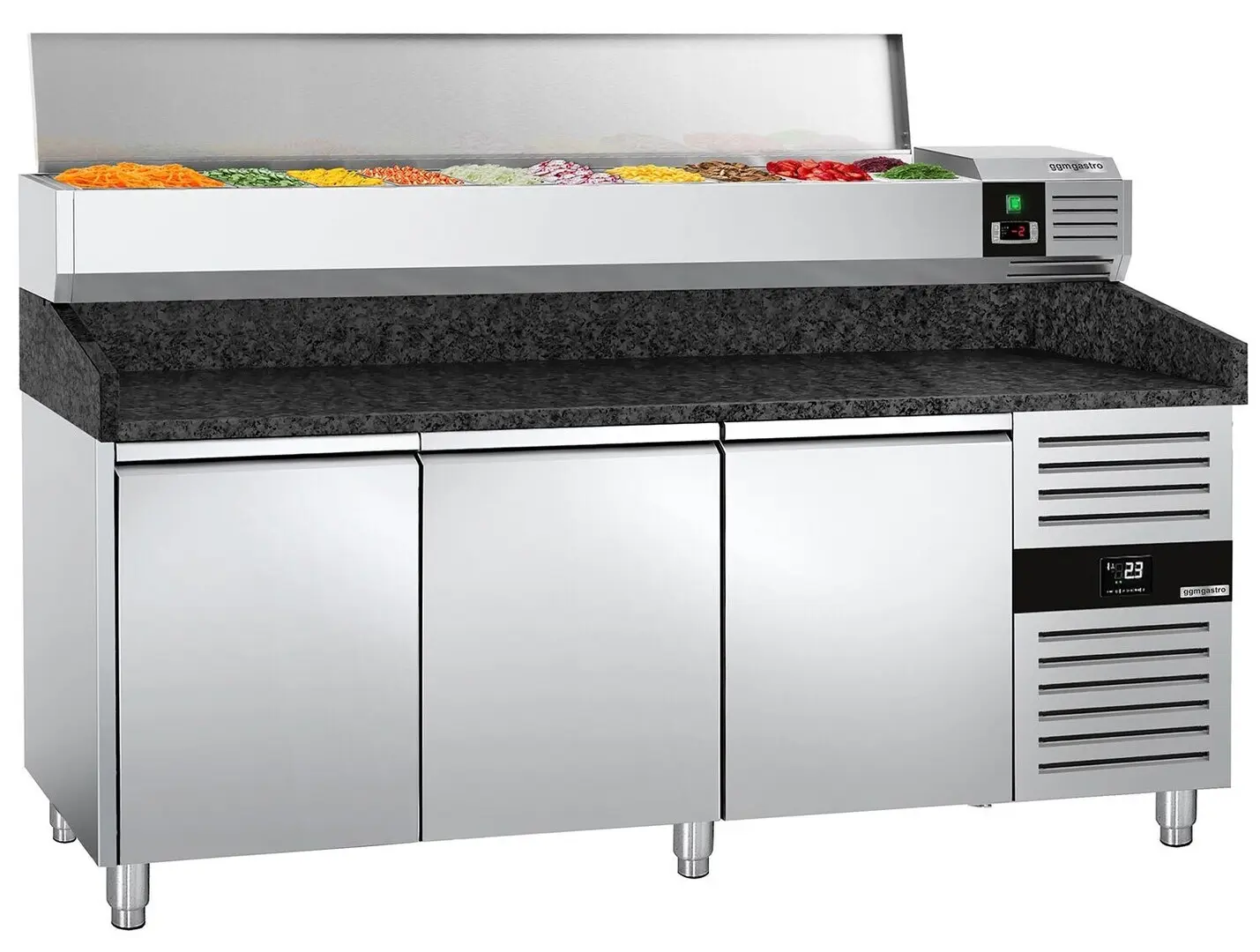 Masa frigorifica pentru pizza GGM Gastro POS208SG#AGG204END (Inox)