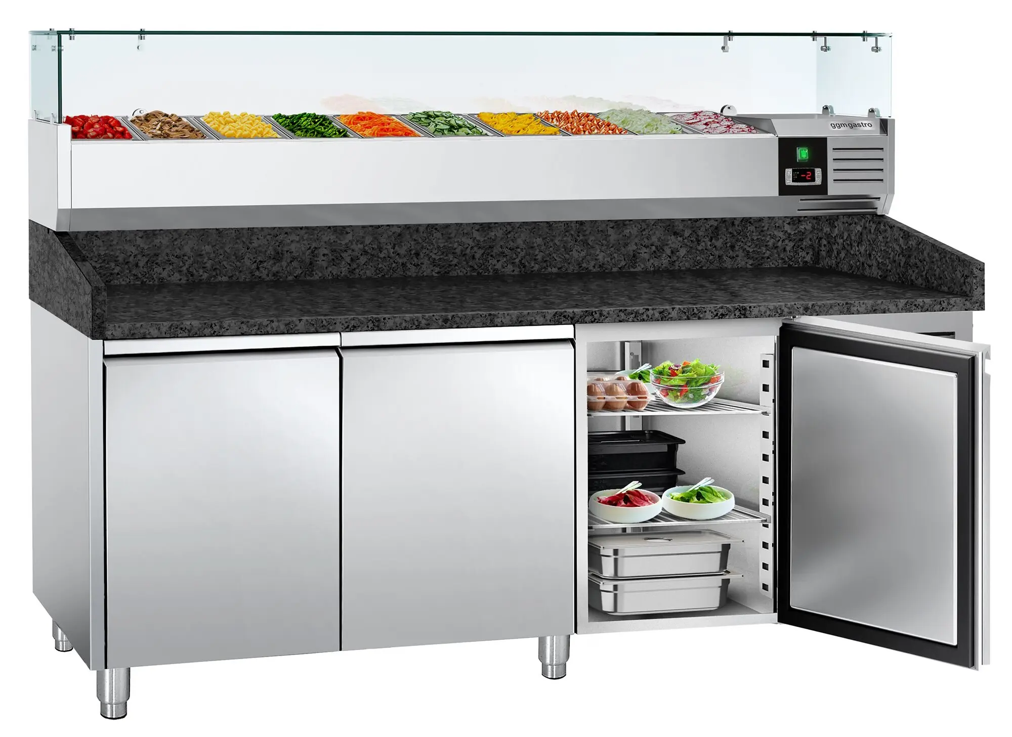 Masa frigorifica pentru pizza GGM Gastro POS208SG#AGG204ND (Inox) - 3