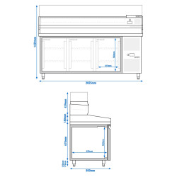 Masa frigorifica pentru pizza GGM Gastro POS208SG#AGG204ND (Inox) Thumb