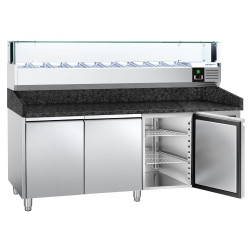 Masa frigorifica pentru pizza GGM Gastro POS208SG#AGS203LND (Inox) Thumb