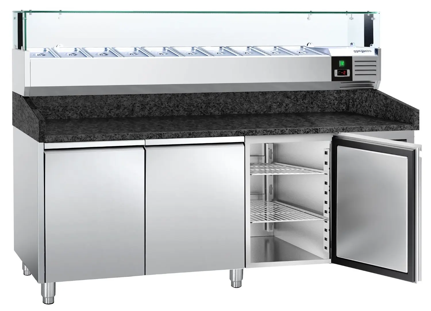 Masa frigorifica pentru pizza GGM Gastro POS208SG#AGS203LND (Inox) - 2