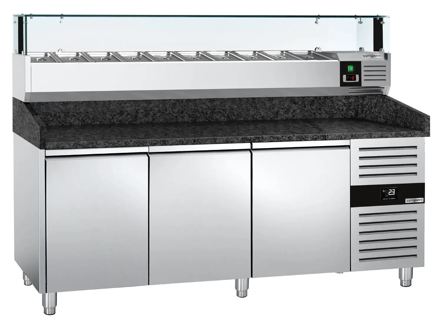 Masa frigorifica pentru pizza GGM Gastro POS208SG#AGS203LND (Inox) - 3