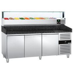 Masa frigorifica pentru pizza GGM Gastro POS208SG#AGS203LND (Inox)
