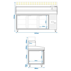 Masa frigorifica pentru pizza GGM Gastro POS208SG#AGS203LND (Inox) Thumb