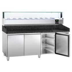 Masa frigorifica pentru pizza GGM Gastro POS208SG#AGS204LND (Inox) Thumb