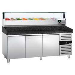 Холодильный стол для пиццы GGM Gastro POS208SG#AGS204LND (Inox)