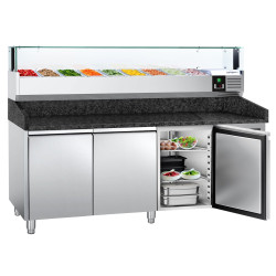 Masa frigorifica pentru pizza GGM Gastro POS208SG#AGS204LND (Inox) Thumb