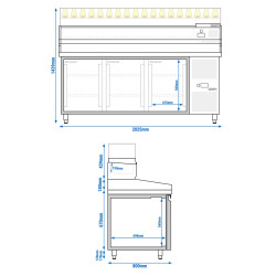 Masa frigorifica pentru pizza GGM Gastro POS208SG#AGS204LND (Inox) Thumb
