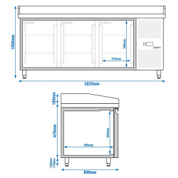 Masa frigorifica pentru pizza GGM Gastro POS208SG (Inox) Thumb