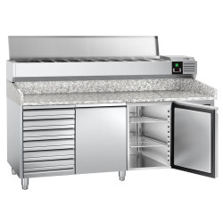 Холодильный стол для пиццы GGM Gastro POS208SND#AGG203END (Inox) Thumb