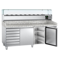 Masa frigorifica pentru pizza GGM Gastro POS208SND#AGG203ND (Inox) Thumb