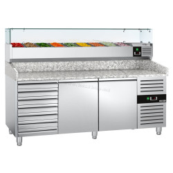 Masa frigorifica pentru pizza GGM Gastro POS208SND#AGG203ND (Inox)