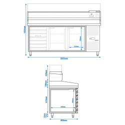 Masa frigorifica pentru pizza GGM Gastro POS208SND#AGG203ND (Inox) Thumb