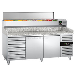 Холодильный стол для пиццы GGM Gastro POS208SND#AGG204END (Inox)
