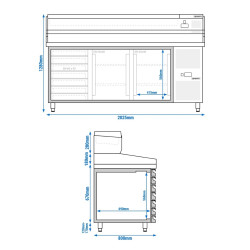 Холодильный стол для пиццы GGM Gastro POS208SND#AGG204END (Inox) Thumb