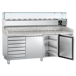 Холодильный стол для пиццы GGM Gastro POS208SND#AGG204ND (Inox) Thumb