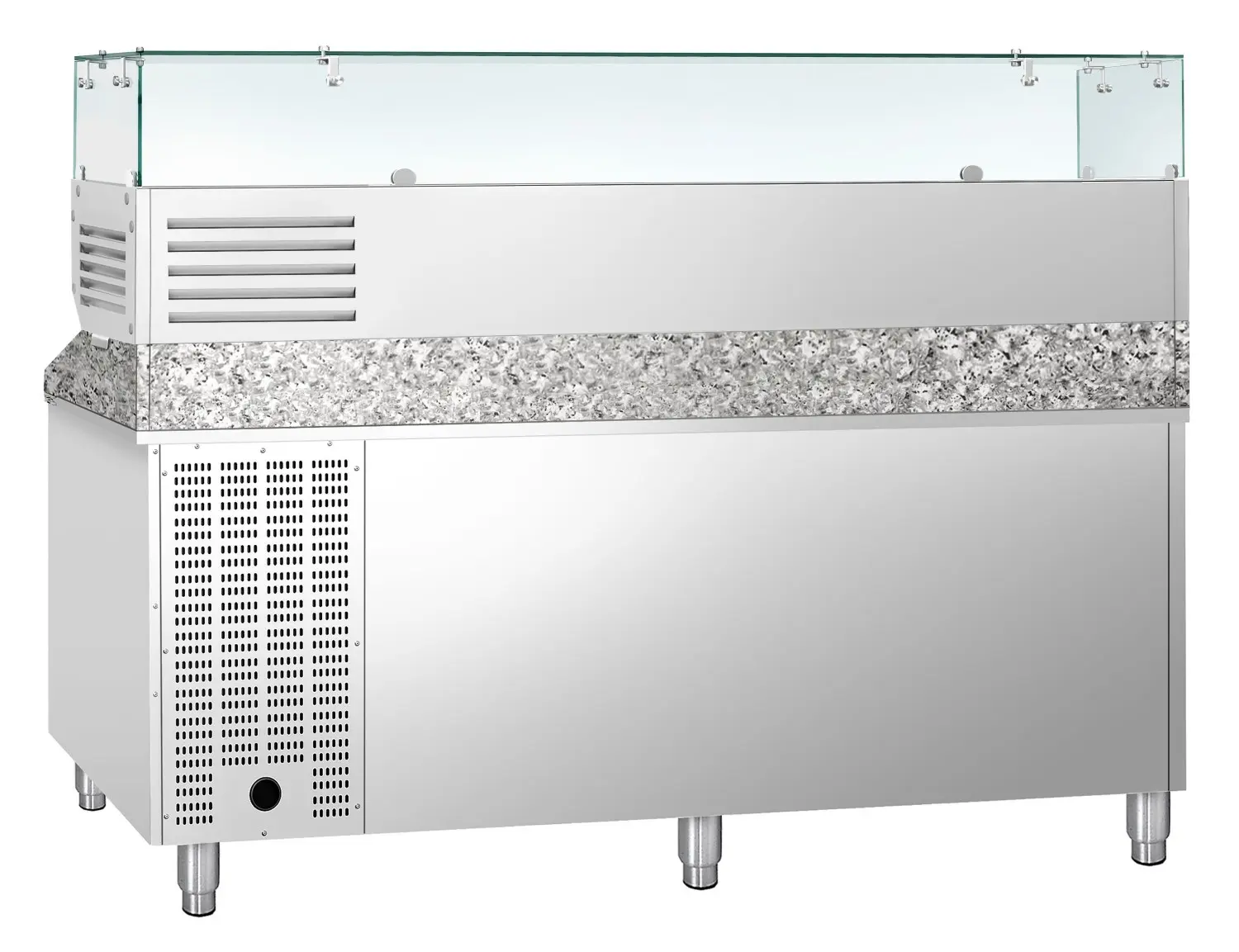 Холодильный стол для пиццы GGM Gastro POS208SND#AGG204ND (Inox) - 3