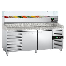 Холодильный стол для пиццы GGM Gastro POS208SND#AGG204ND (Inox)