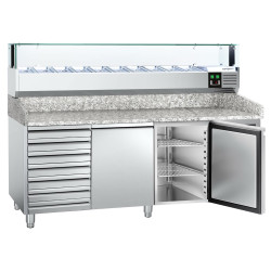 Masa frigorifica pentru pizza GGM Gastro POS208SND#AGS203LND (Inox) Thumb