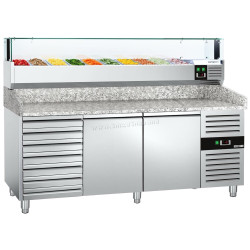 Masa frigorifica pentru pizza GGM Gastro POS208SND#AGS203LND (Inox)