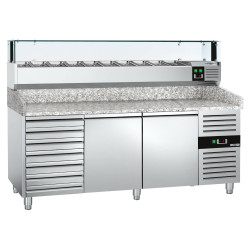 Masa frigorifica pentru pizza GGM Gastro POS208SND#AGS203LND (Inox) Thumb
