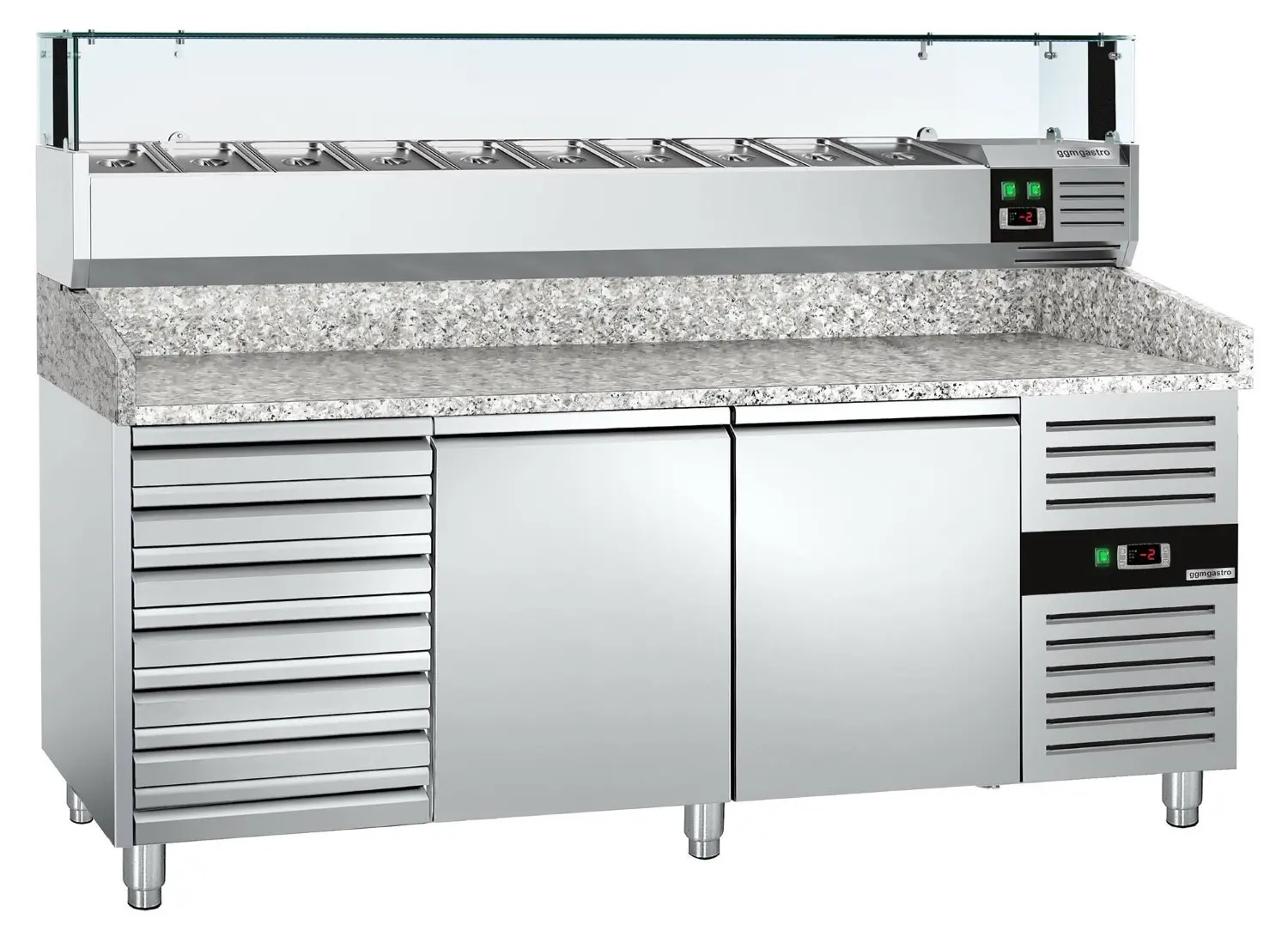 Masa frigorifica pentru pizza GGM Gastro POS208SND#AGS203LND (Inox) - 4