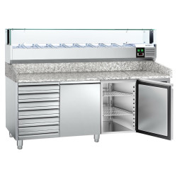 Холодильный стол для пиццы GGM Gastro POS208SND#AGS204LND (Inox) Thumb
