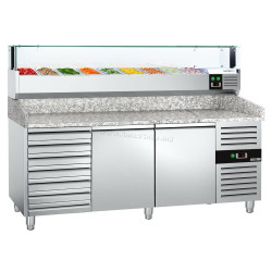 Холодильный стол для пиццы GGM Gastro POS208SND#AGS204LND (Inox)