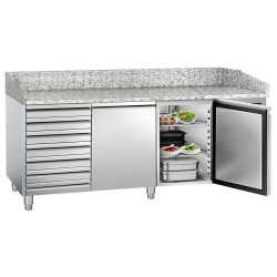 Masa frigorifica pentru pizza GGM Gastro POS208SND (Inox) Thumb