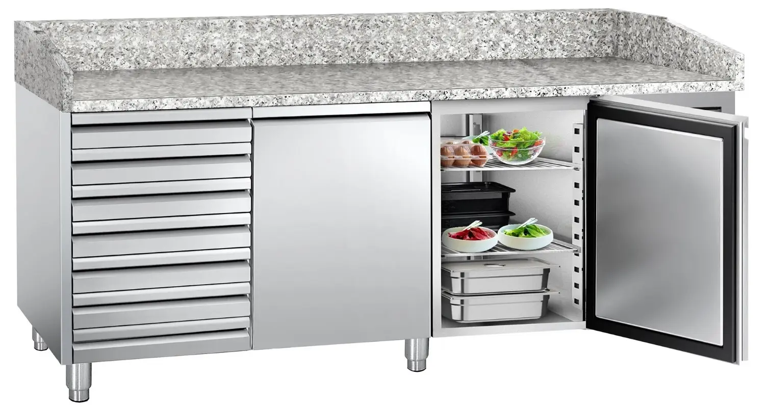 Masa frigorifica pentru pizza GGM Gastro POS208SND (Inox) - 2