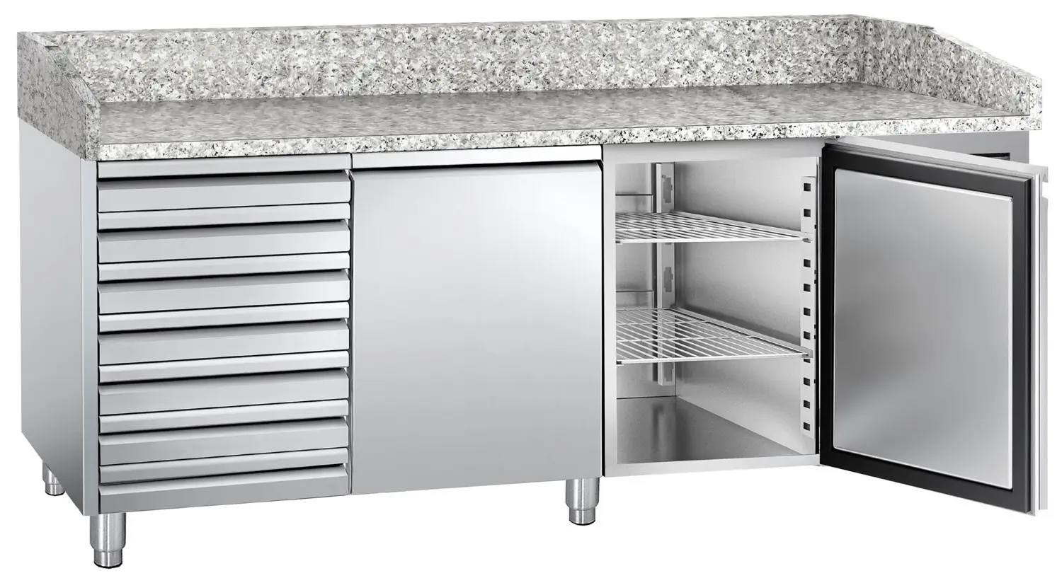 Masa frigorifica pentru pizza GGM Gastro POS208SND (Inox) - 3